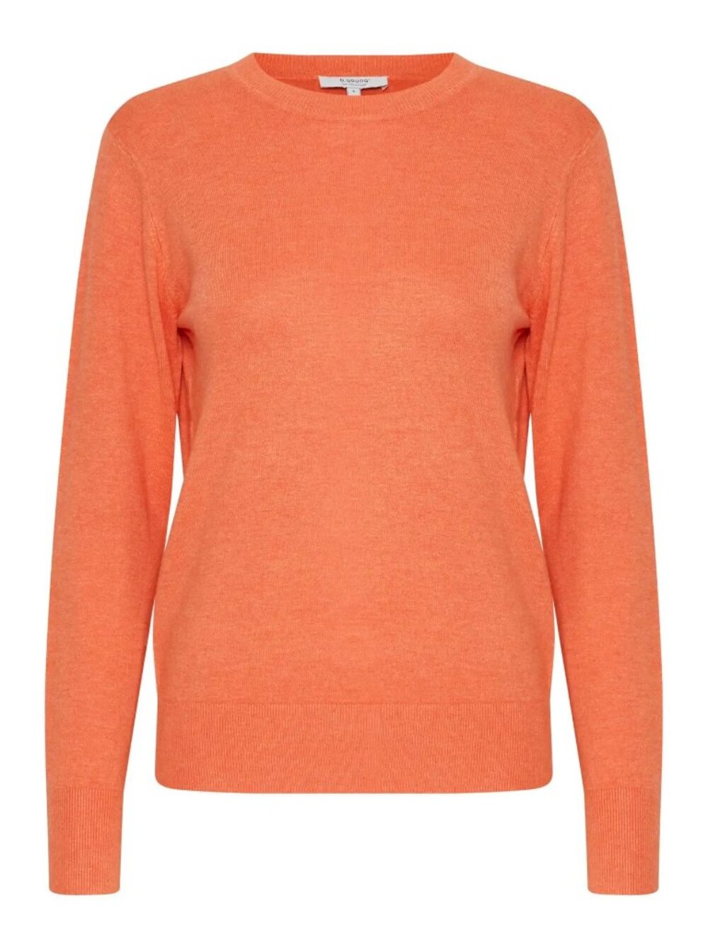 B.YOUNG Orangeade Melange Crew Neck Lightweight Fine Knit Jumper BYMmpimba Small - Picture 4 of 12